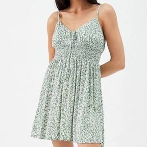 green and white floral pacsun dress